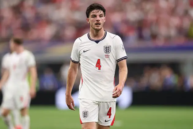 Arsenal and England midfielder Declan Rice