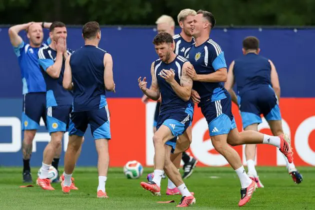 Scotland train ahead of facing Morocco