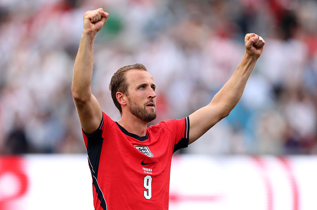 Harry Kane celebrates England's win over Panama