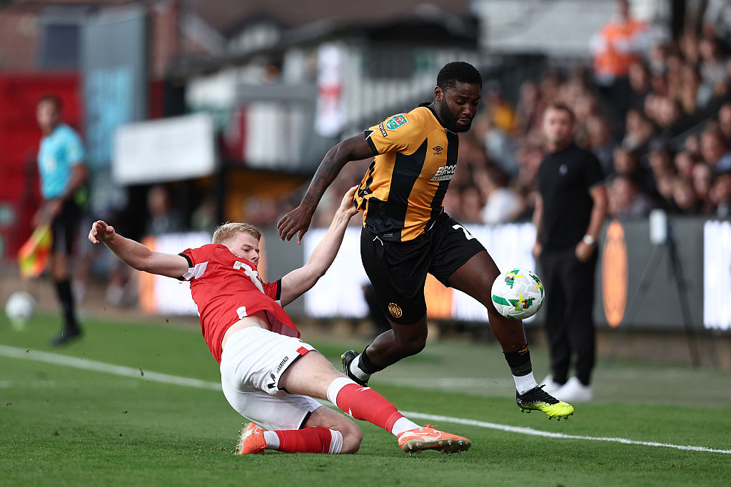 Kylian Kouassi in action for Cambridge United