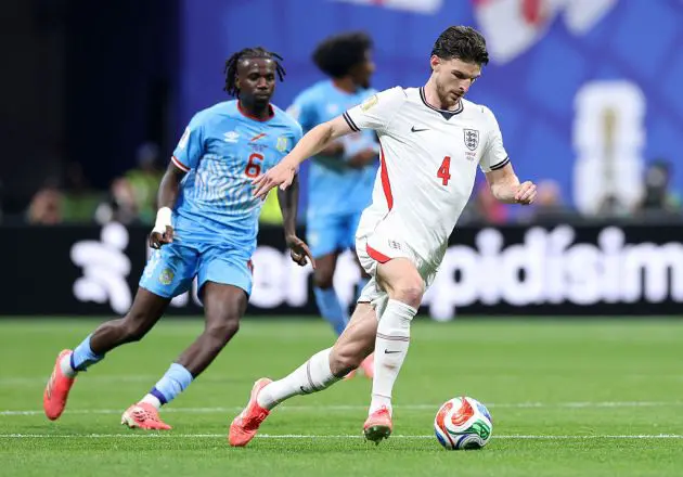 Declan Rice playing against DR Congo