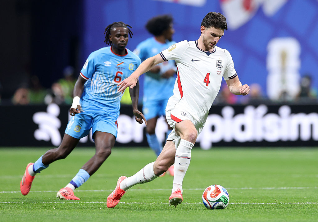 Declan Rice playing against DR Congo