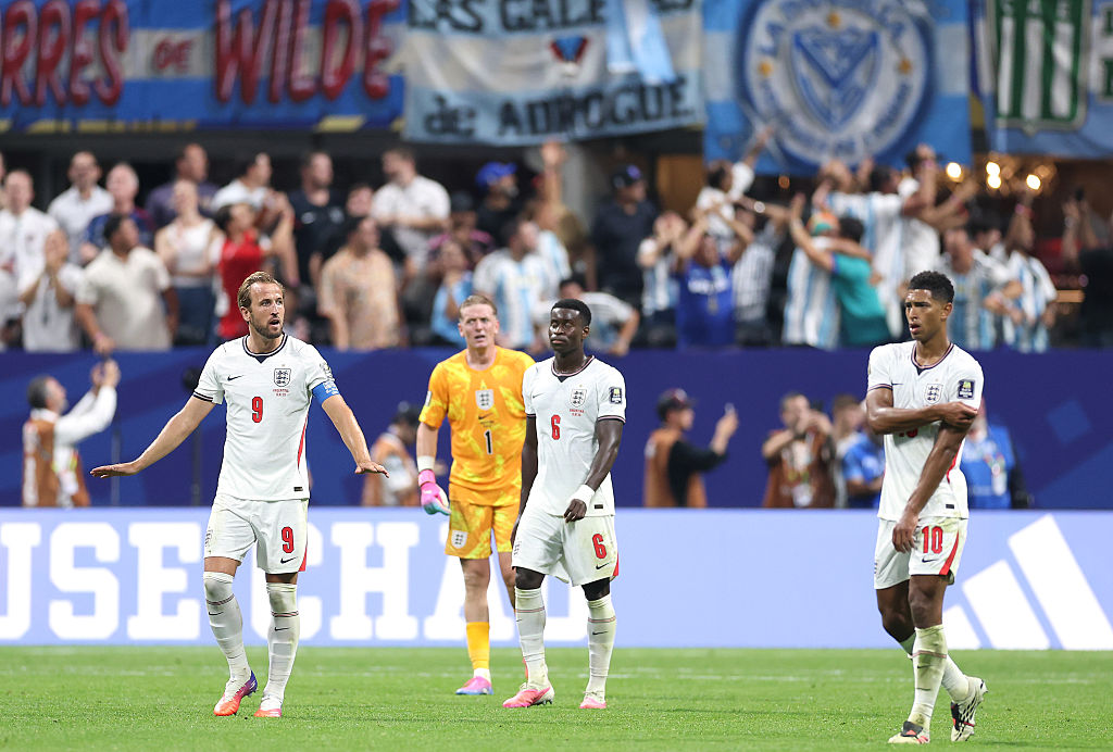 England after conceding to Argentina