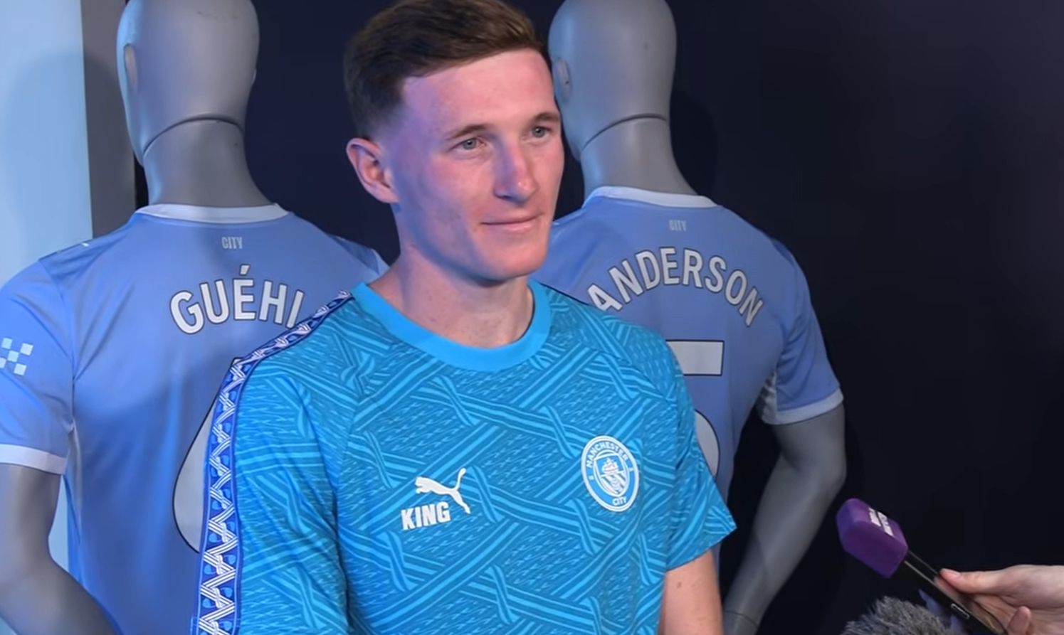 Man City midfielder Elliot Anderson