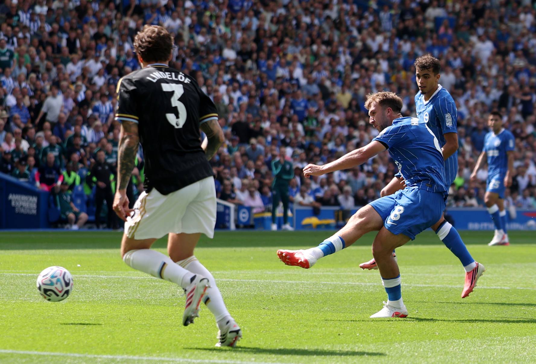 Jack Hinshelwood scores his side's fourth goal