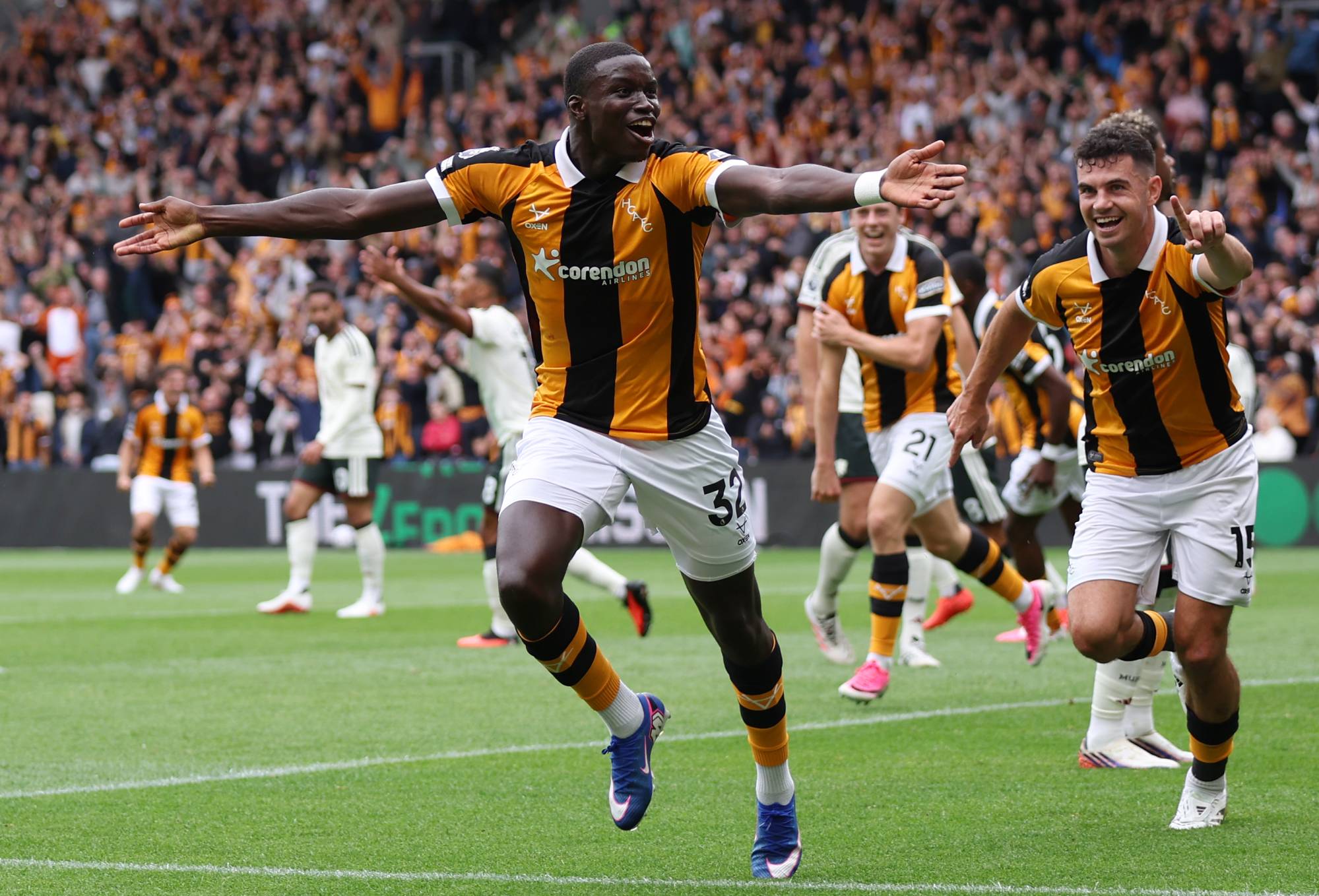 Mendy celebrates