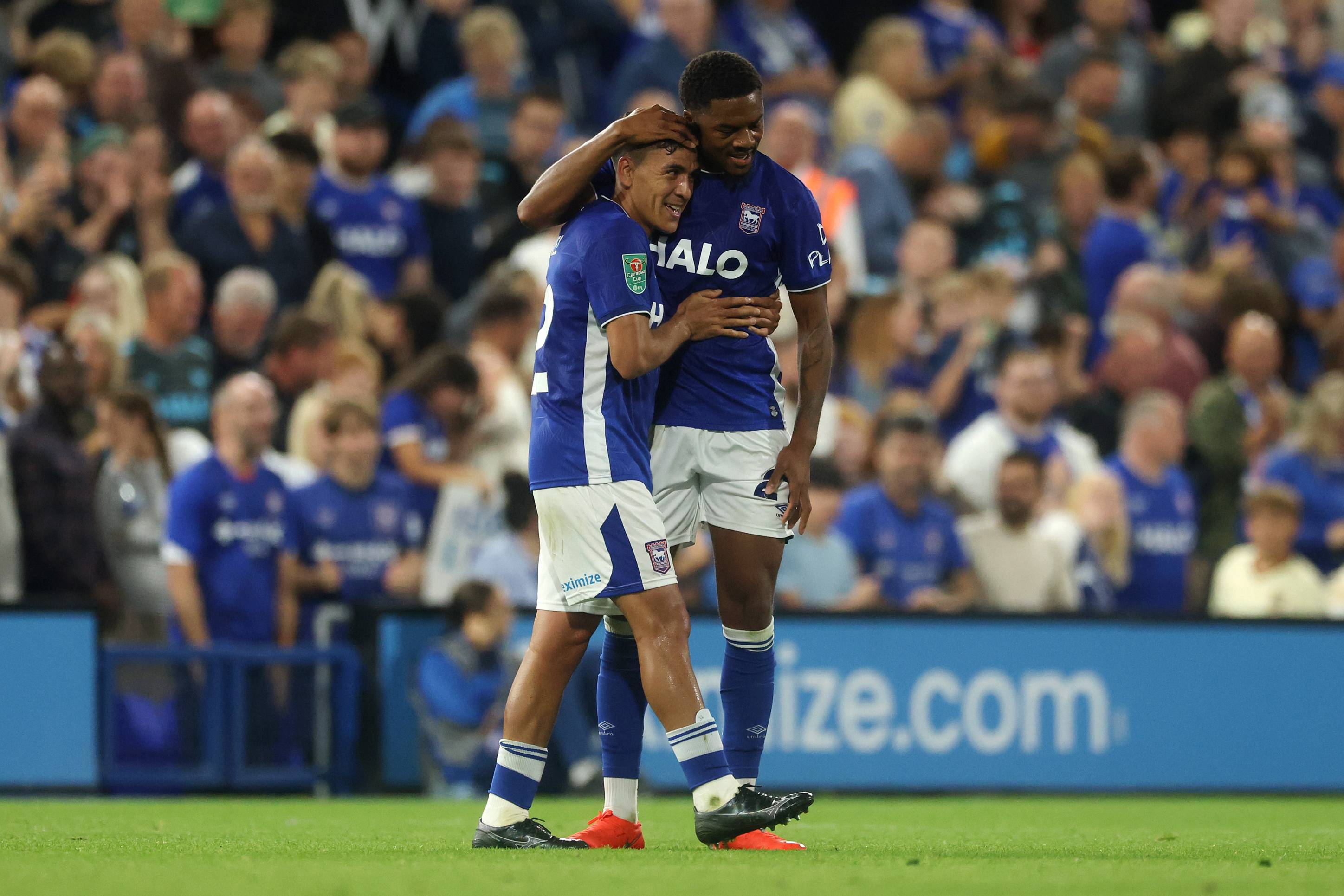 Ipswich celebrate against Leicester