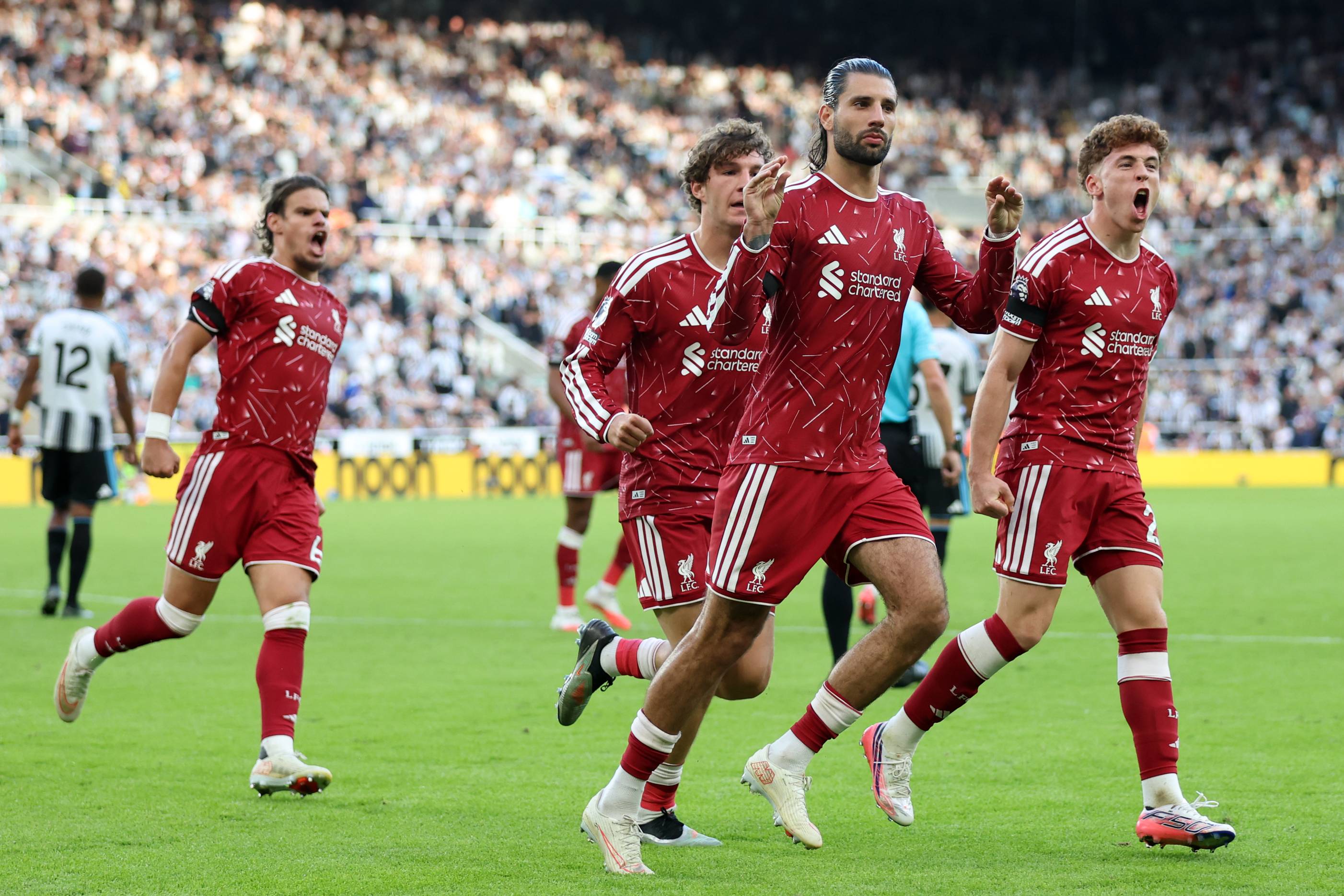 Liverpool's players celebrate