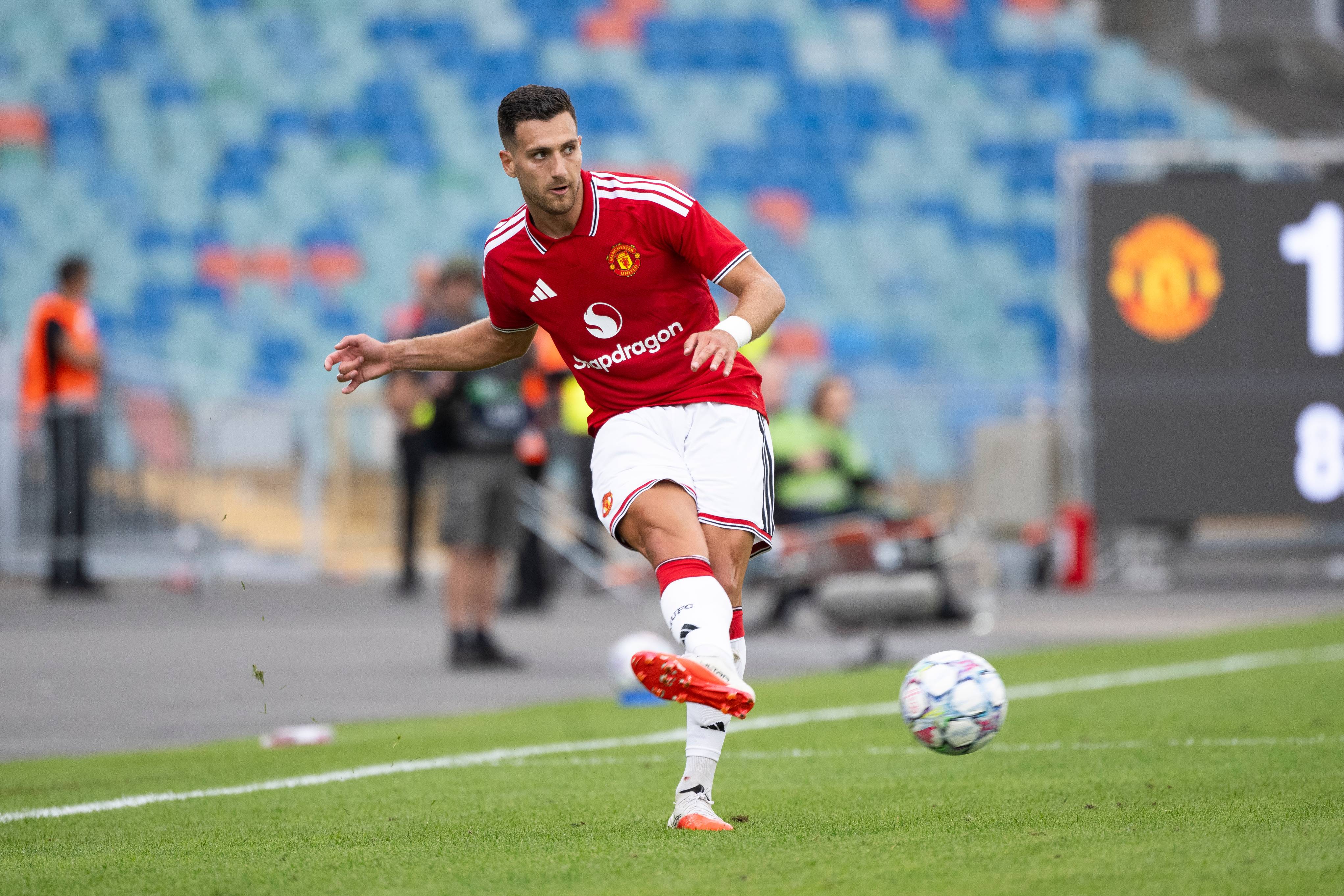 Diogo Dalot in action for Man Utd