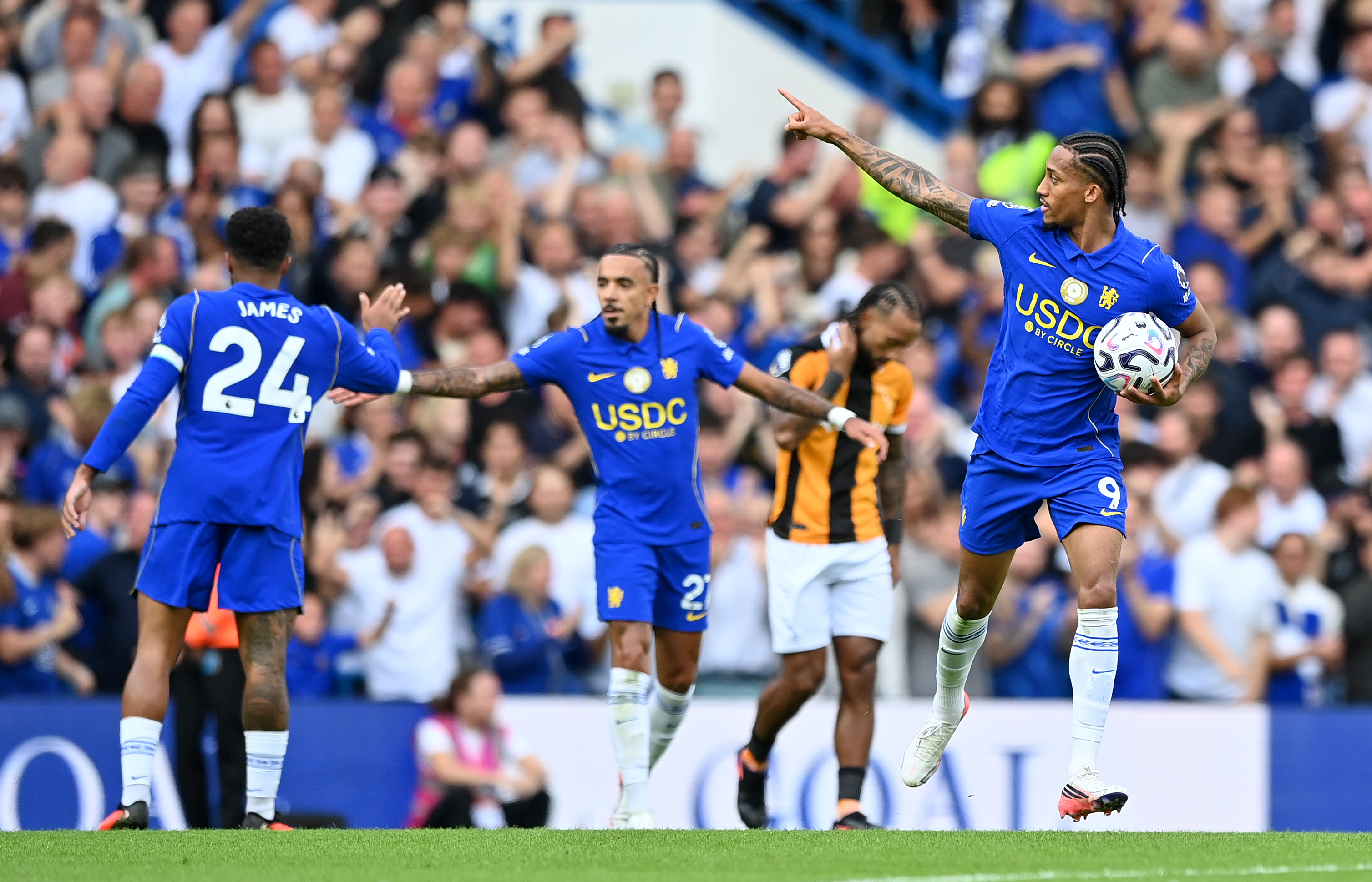 Joao Pedro celebrates his equaliser