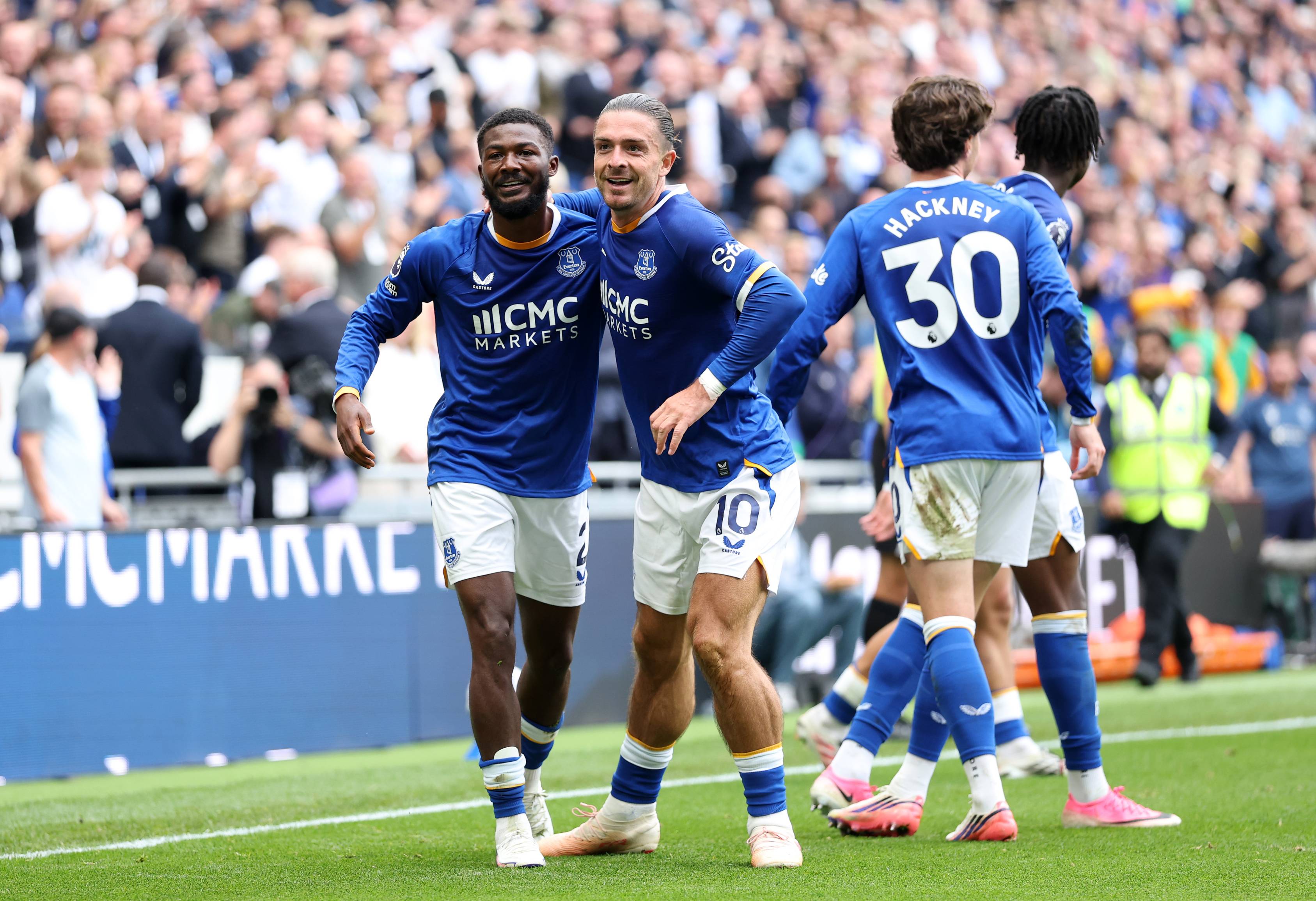 Everton celebrate(Photo by Michael Regan/Getty Images) VIA ONE FOOTBALL