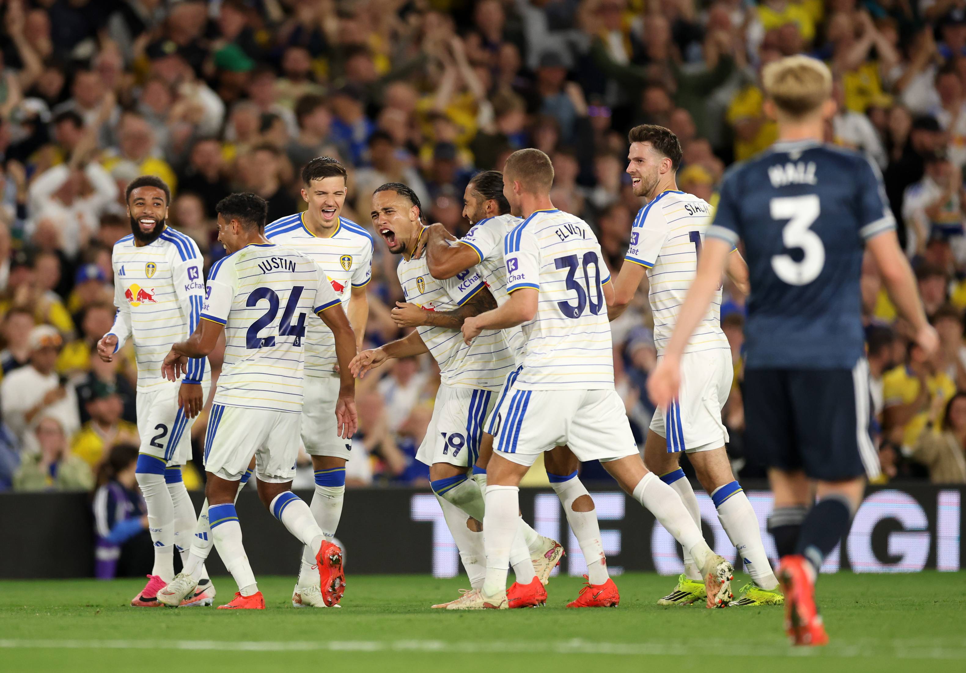 Leeds celebrate against Newcastle