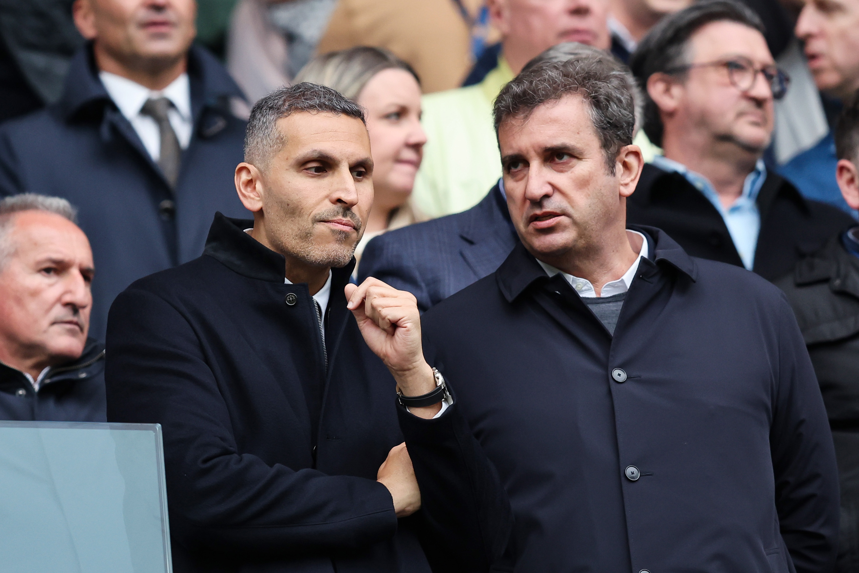 Manchester City chairman Khaldoon Al Mubarak and CEO Ferran Soriano