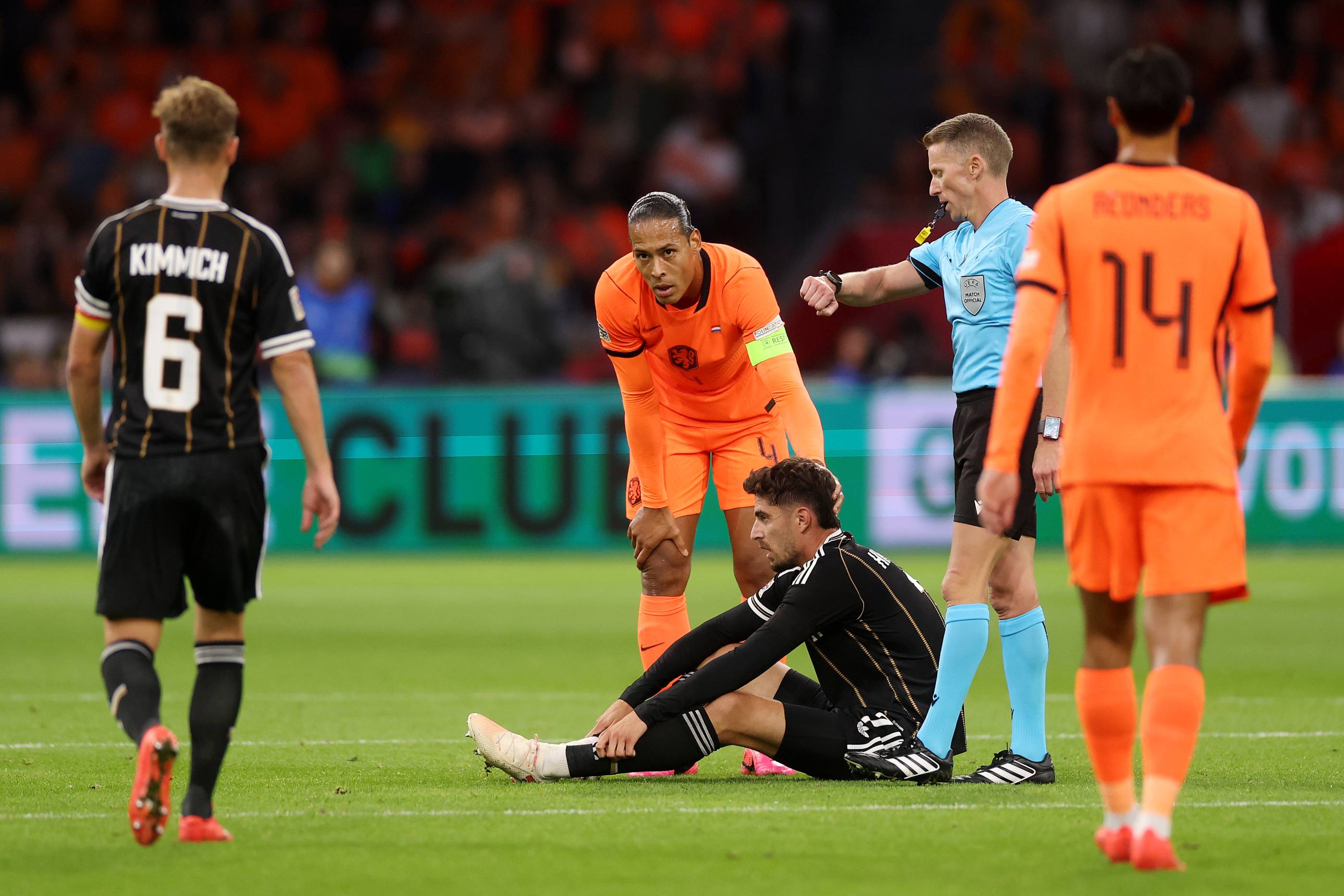 Kai Havertz was forced off injured for Germany