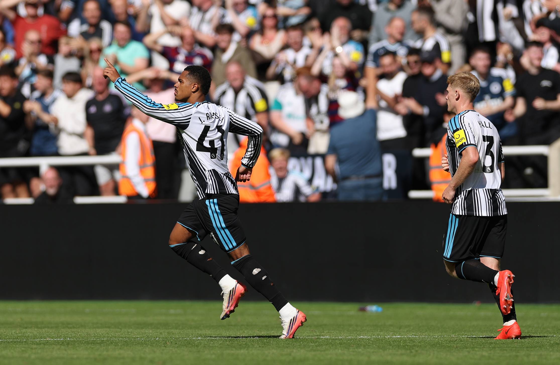Jacob Ramsey celebrates his equaliser