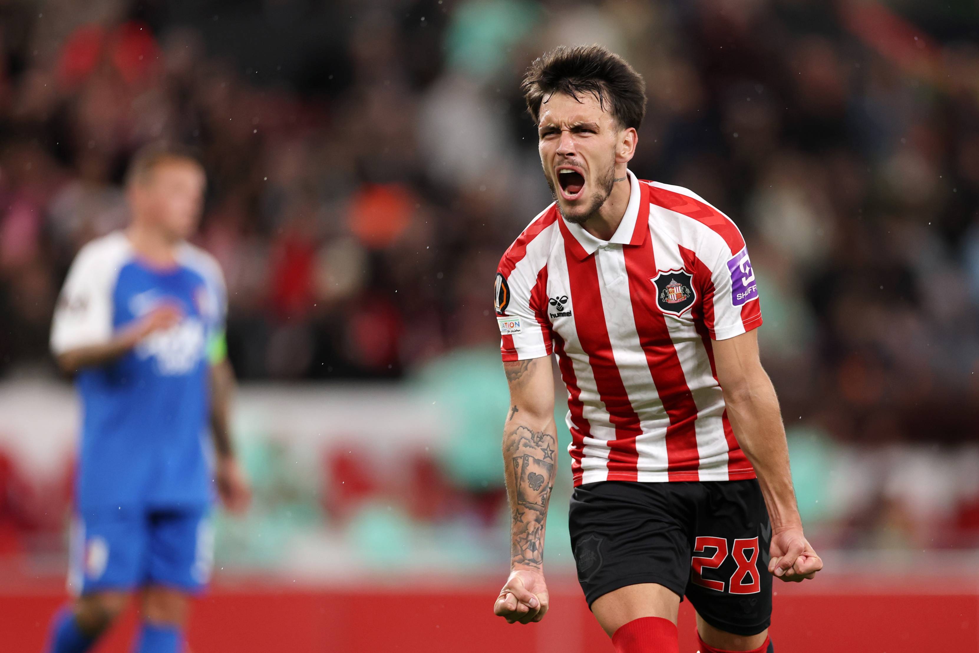 Enzo Le Fee celebrates