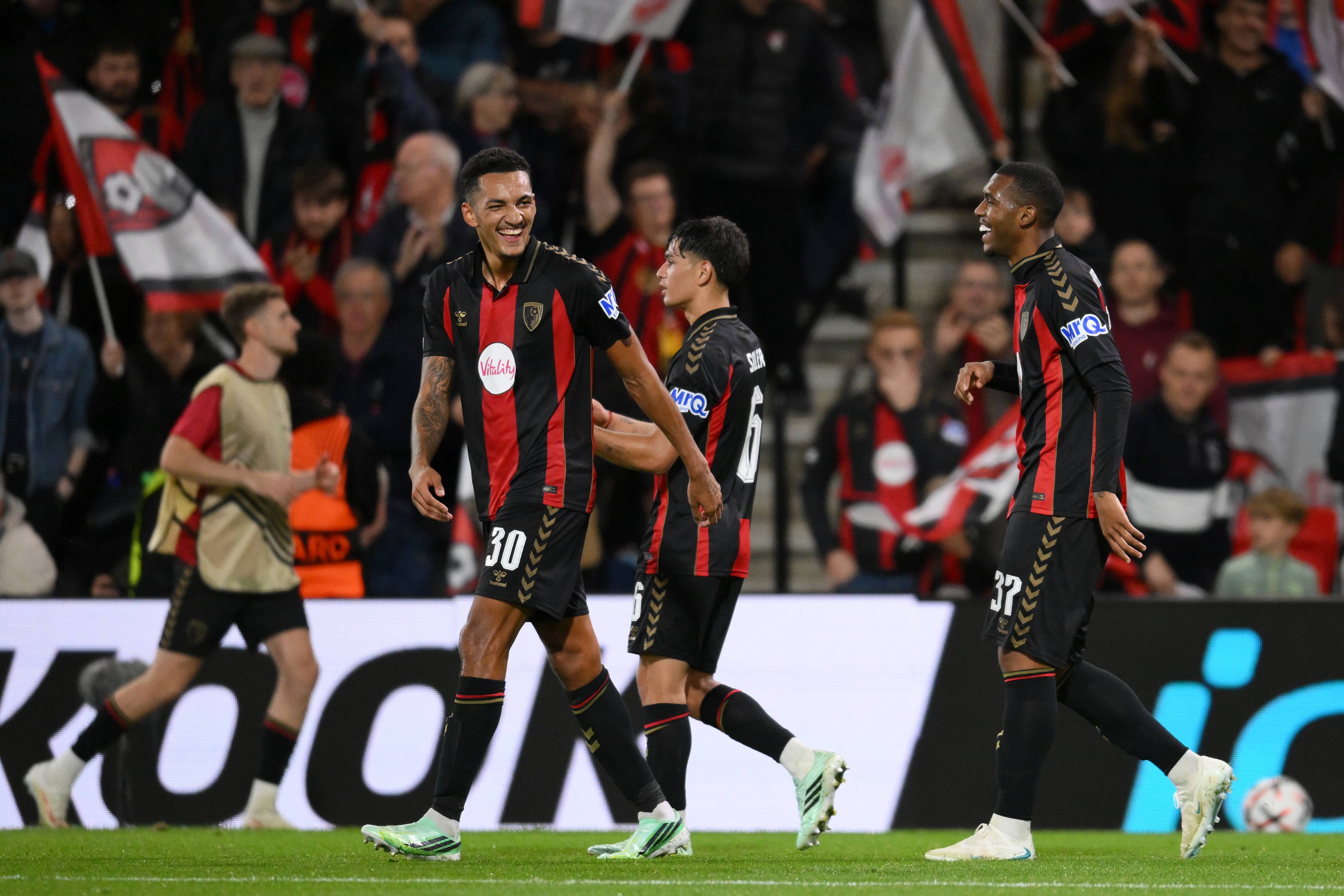 Bournemouth celebrate against Sturm Graz