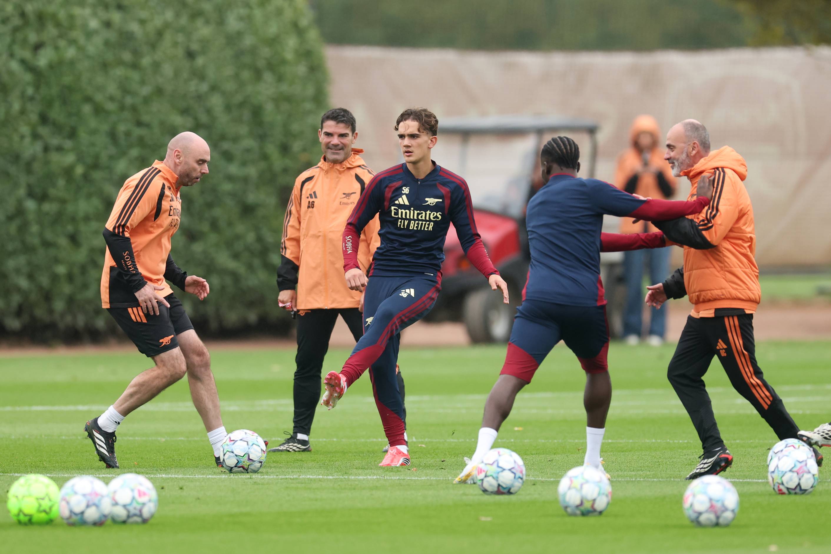 Max Dowman in Arsenal training
