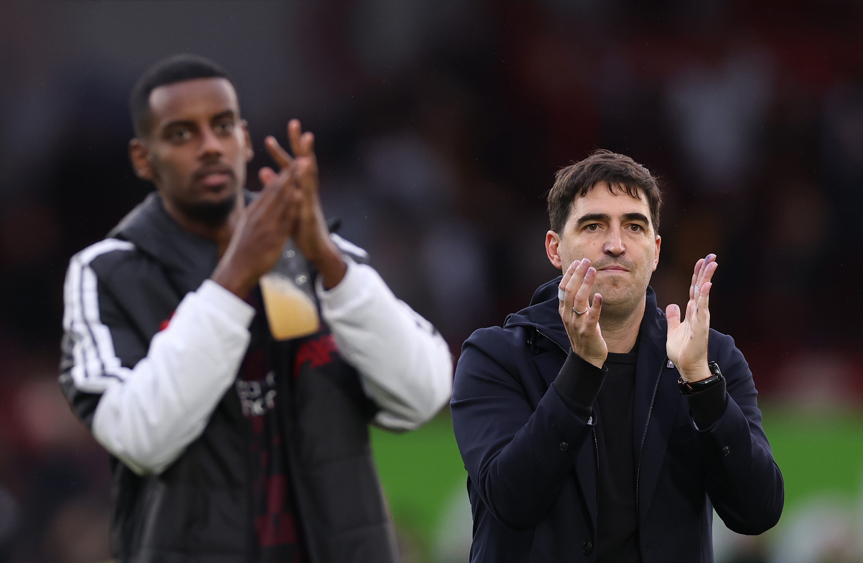 Andoni Iraola (right)