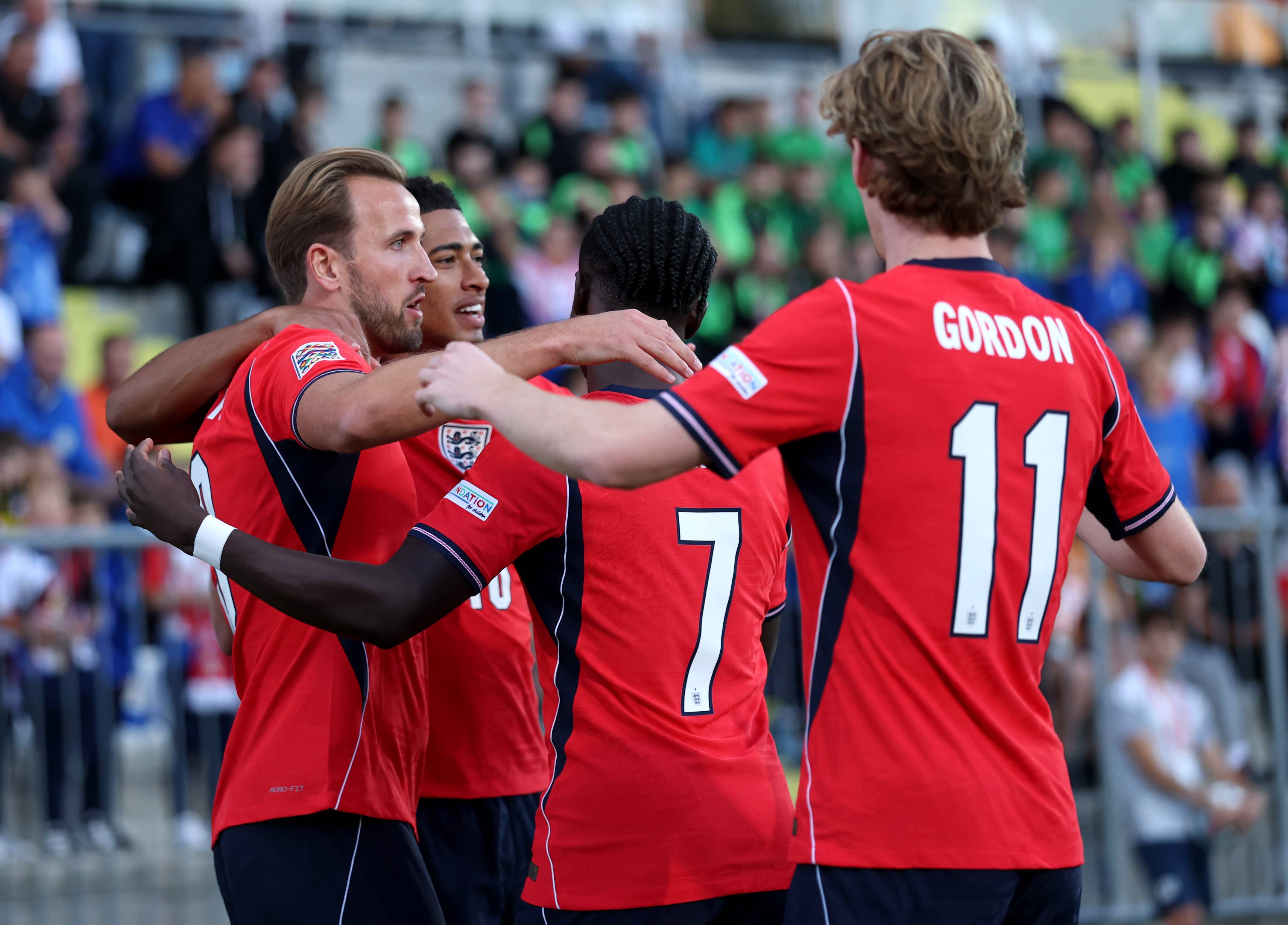 England celebrate against Croatia
