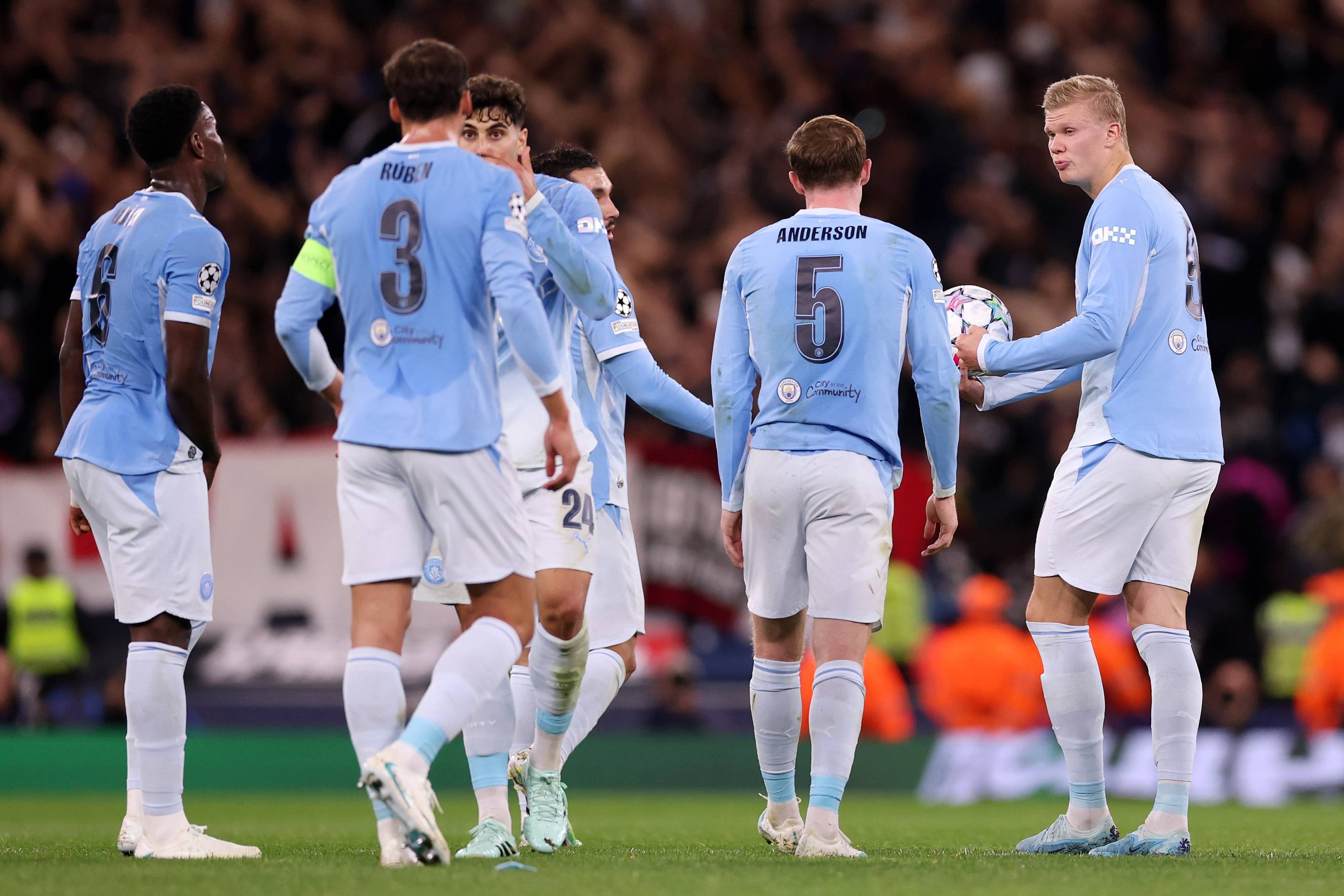 The Man City players