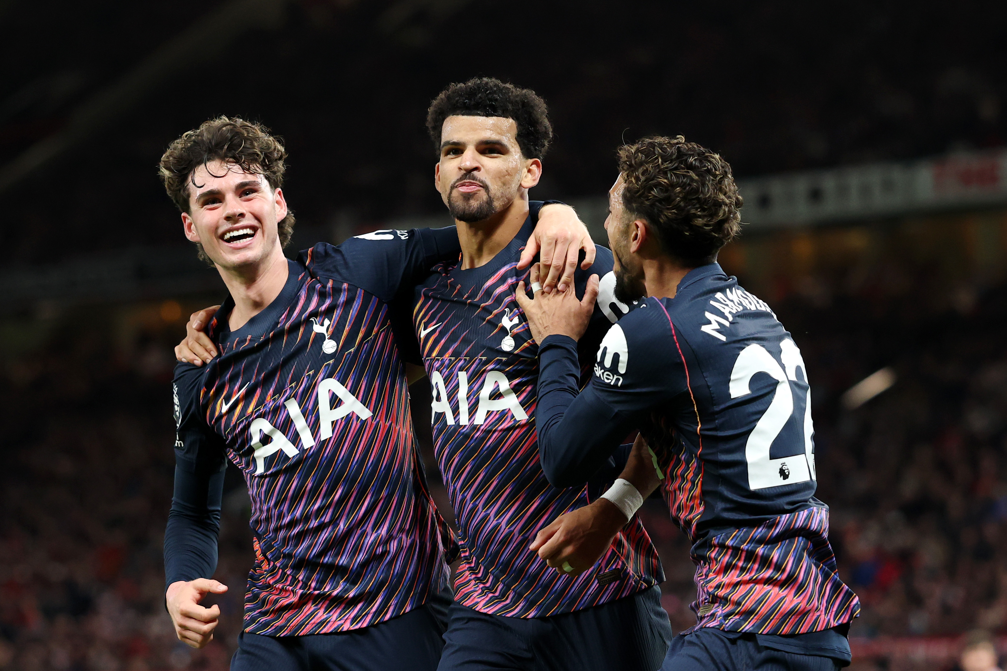 Solanke celebrates his equaliser