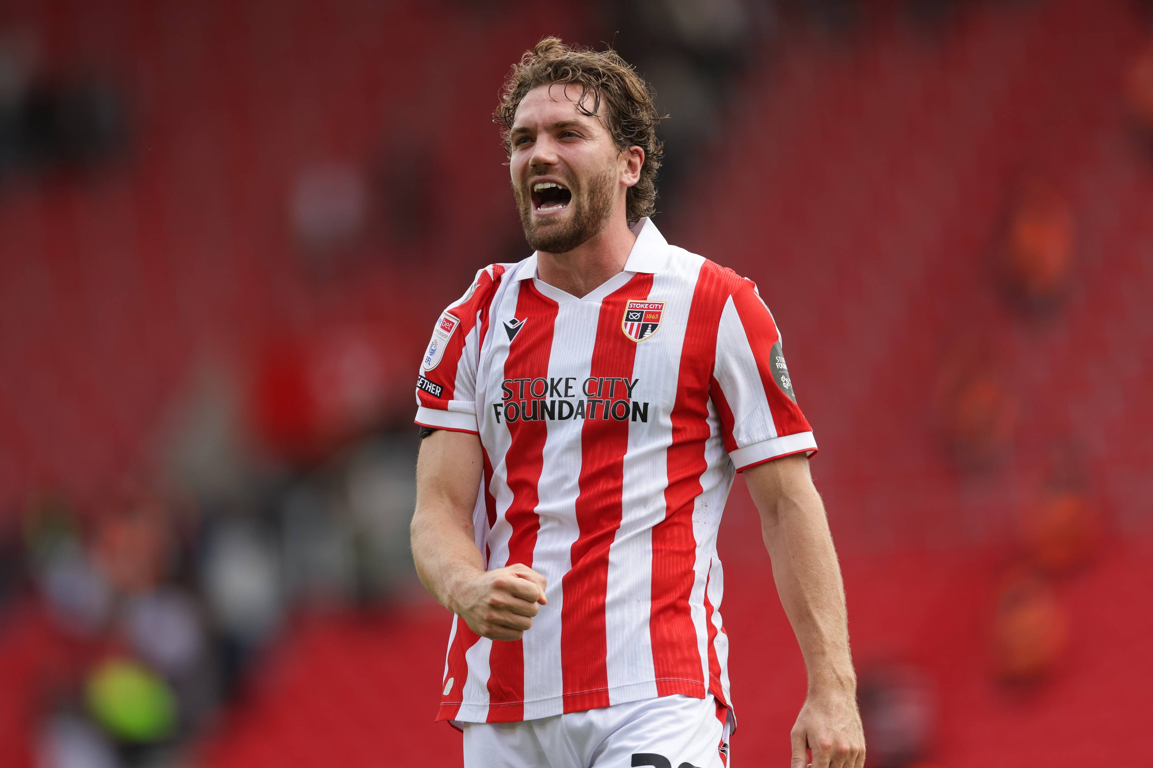 Stoke City striker Sam Gallagher