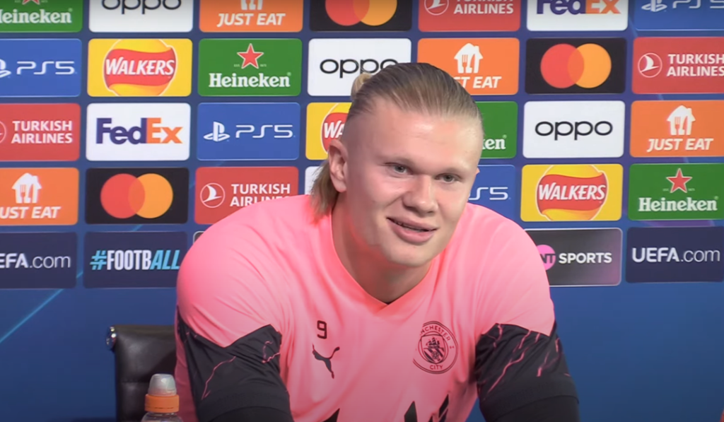 Man City striker Erling Haaland