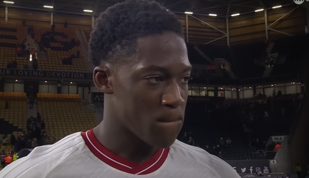 Manchester United midfielder Kobbie Mainoo