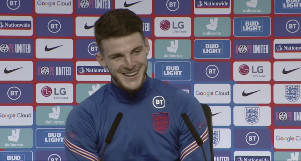 West Ham and England midfielder Declan Rice