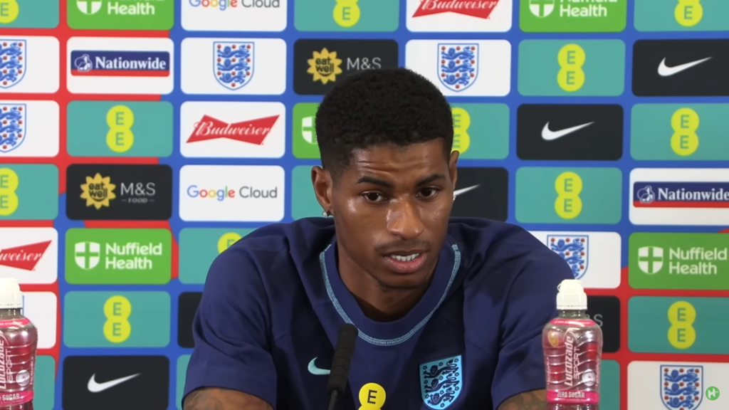 Man Utd and England forward Marcus Rashford
